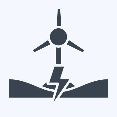 Simge Enerjisi Ekosistemi. Gelecek Teknolojisi sembolüyle ilgili. Kabartma tarzı. Basit dizayn edilebilir. Basit resimleme