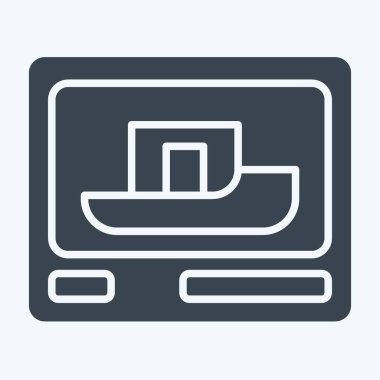 Simge 3D Yazdırma. Gelecek Teknolojisi sembolüyle ilgili. Kabartma tarzı. Basit dizayn edilebilir. Basit resimleme