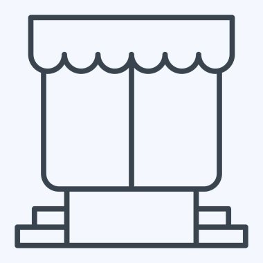 Simge Sahnesi. Tiyatro Gradyan sembolüyle ilgili. Sıra tarzı. Basit dizayn edilebilir. Basit resimleme