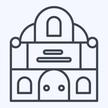 Simge müziği. Tiyatro Gradyan sembolüyle ilgili. Sıra tarzı. Basit dizayn edilebilir. Basit resimleme