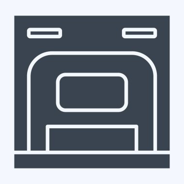 Simge Kutusu. Tiyatro Gradyan sembolüyle ilgili. Kabartma tarzı. Basit dizayn edilebilir. Basit resimleme