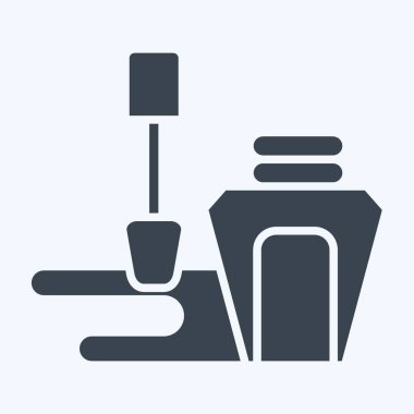 Simge Vakfı. Kozmetik sembolüyle ilgili. Kabartma tarzı. Basit dizayn edilebilir. Basit resimleme