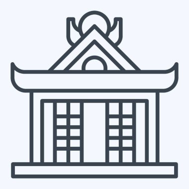 Simge Pavyonu. Ninja sembolüyle ilgili. Sıra tarzı. Basit dizayn edilebilir. Basit resimleme