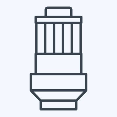 Simge Yağı Filtresi. Araba parçaları sembolüyle ilgili. Sıra tarzı. Basit dizayn edilebilir. Basit resimleme