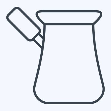 Simge Türkçe. Kahve sembolüyle ilgili. Sıra tarzı. Basit dizayn edilebilir. Basit resimleme