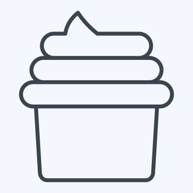 İkonlu kek. Kahve sembolüyle ilgili. Sıra tarzı. Basit dizayn edilebilir. Basit resimleme