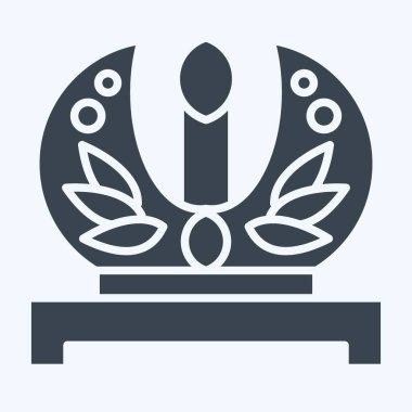 İkon Taç. Rusya sembolüyle ilgili. Kabartma tarzı. Basit dizayn edilebilir. Basit resimleme