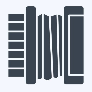 Simge Akordiyonu. Rusya sembolüyle ilgili. Kabartma tarzı. Basit dizayn edilebilir. Basit resimleme