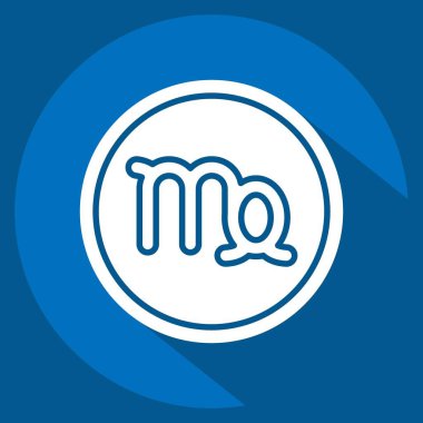 Simge Başak. Burç sembolüyle ilgili. Uzun gölge tarzı. Basit dizayn edilebilir. Basit resimleme