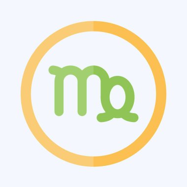 Simge Başak. Burç sembolüyle ilgili. Düz stil. Basit dizayn edilebilir. Basit resimleme