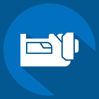 Simge Feneri. İtfaiyeci sembolüyle ilgili. Uzun gölge tarzı. Basit dizayn edilebilir. Basit resimleme