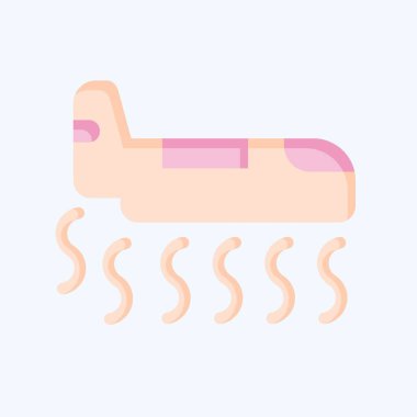 İkon İtfaiyesi Uçağı. İtfaiyeci sembolüyle ilgili. Düz stil. Basit dizayn edilebilir. Basit resimleme