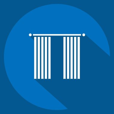 Simge Düz. Perde sembolüyle ilgili. Uzun gölge tarzı. Basit dizayn edilebilir. Basit resimleme