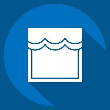 Simge Kabuklulaştırıldı. Perde sembolüyle ilgili. Uzun gölge tarzı. Basit dizayn edilebilir. Basit resimleme