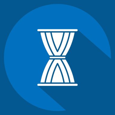 Simge Kum Saati. Perde sembolüyle ilgili. Uzun gölge tarzı. Basit dizayn edilebilir. Basit resimleme