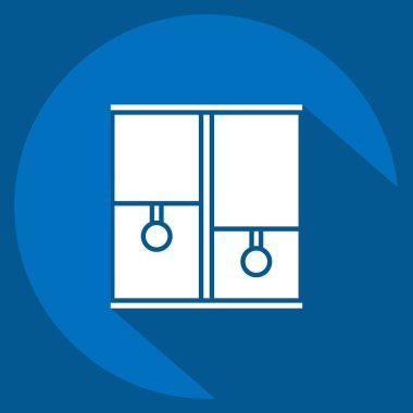 Simge Roller. Perde sembolüyle ilgili. Uzun gölge tarzı. Basit dizayn edilebilir. Basit resimleme