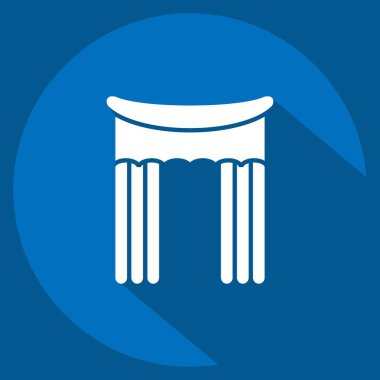 Perde sembolüyle ilgili Simge Drapery 3. Uzun gölge tarzı. Basit dizayn edilebilir. Basit resimleme