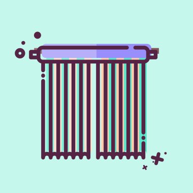 Simge Üstü. Perde sembolüyle ilgili. MBE tarzı. Basit dizayn edilebilir. Basit resimleme