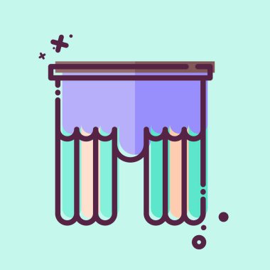 Simge Valances. Perde sembolüyle ilgili. MBE tarzı. Basit dizayn edilebilir. Basit resimleme