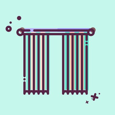 Simge Düz. Perde sembolüyle ilgili. MBE tarzı. Basit dizayn edilebilir. Basit resimleme