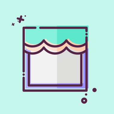 Simge Kabuklulaştırıldı. Perde sembolüyle ilgili. MBE tarzı. Basit dizayn edilebilir. Basit resimleme