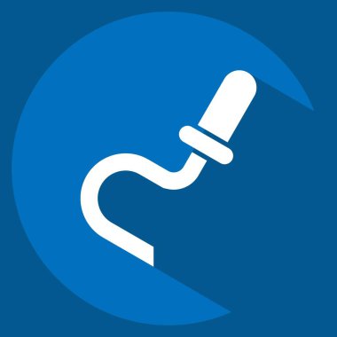 İkon Levye. İtfaiyeci sembolüyle ilgili. Uzun gölge tarzı. Basit dizayn edilebilir. Basit resimleme