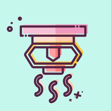 Simge fıskiyesi. İtfaiyeci sembolüyle ilgili. MBE tarzı. Basit dizayn edilebilir. Basit resimleme