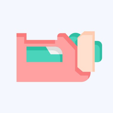 Simge Feneri. İtfaiyeci sembolüyle ilgili. Düz stil. Basit dizayn edilebilir. Basit resimleme