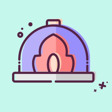 Icon İtfaiyeci Şapkası. Şapka sembolüyle ilgili. MBE tarzı. Basit dizayn edilebilir. Basit resimleme