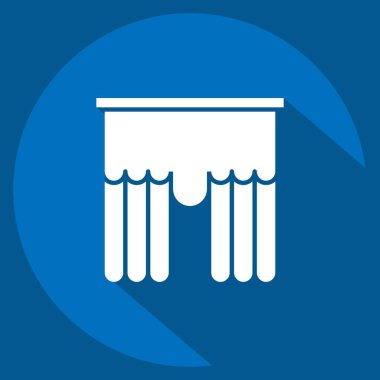 Simge Valances. Perde sembolüyle ilgili. Uzun gölge tarzı. Basit dizayn edilebilir. Basit resimleme