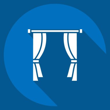 Simge Klasiği. Perde sembolüyle ilgili. Uzun gölge tarzı. Basit dizayn edilebilir. Basit resimleme