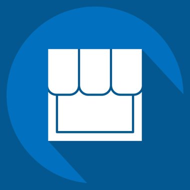 Icon Avusturya Operası. Perde sembolüyle ilgili. Uzun gölge tarzı. Basit dizayn edilebilir. Basit resimleme