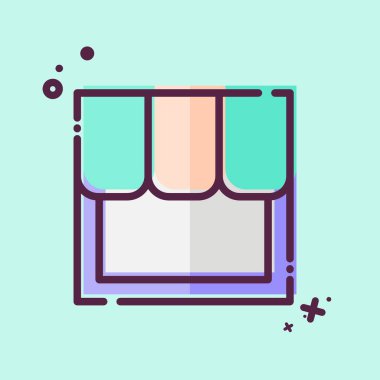 Icon Avusturya Operası. Perde sembolüyle ilgili. MBE tarzı. Basit dizayn edilebilir. Basit resimleme