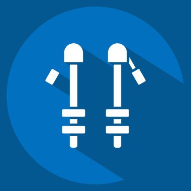 Icon Trek Polonyalıları. Sırt çantası sembolüyle ilgili. Uzun gölge tarzı. Basit dizayn edilebilir. Basit resimleme