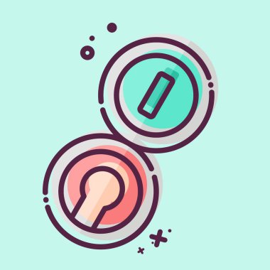 Simge Pusula. Sırt çantası sembolüyle ilgili. MBE tarzı. Basit dizayn edilebilir. Basit resimleme