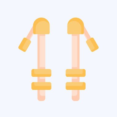 Icon Trek Polonyalıları. Sırt çantası sembolüyle ilgili. Düz stil. Basit dizayn edilebilir. Basit resimleme