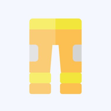 İkon Yürüyüş Pantolonu. Sırt çantası sembolüyle ilgili. Düz stil. Basit dizayn edilebilir. Basit resimleme