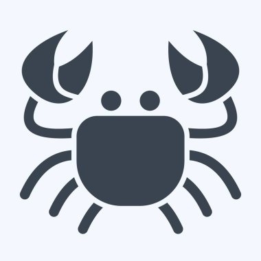 İkon Kanser. Burç sembolüyle ilgili. Kabartma tarzı. Basit dizayn edilebilir. Basit resimleme