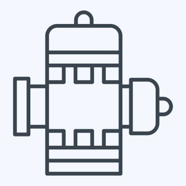 Simge hidrandı. İtfaiyeci sembolüyle ilgili. Sıra tarzı. Basit dizayn edilebilir. Basit resimleme