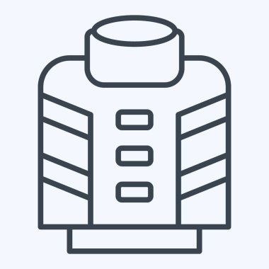 Icon İtfaiyecisi. İtfaiyeci sembolüyle ilgili. Sıra tarzı. Basit dizayn edilebilir. Basit resimleme