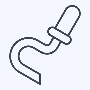 İkon Levye. İtfaiyeci sembolüyle ilgili. Sıra tarzı. Basit dizayn edilebilir. Basit resimleme