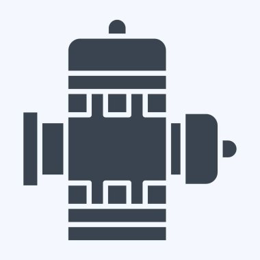 Simge hidrandı. İtfaiyeci sembolüyle ilgili. Kabartma tarzı. Basit dizayn edilebilir. Basit resimleme