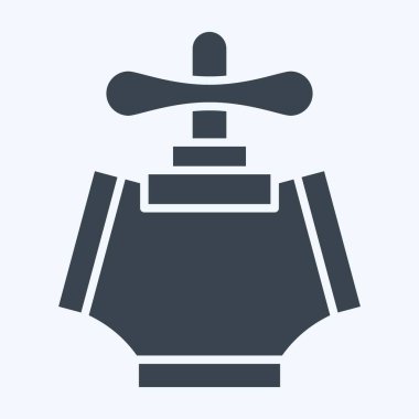 Simge Ateşi. İtfaiyeci sembolüyle ilgili. Kabartma tarzı. Basit dizayn edilebilir. Basit resimleme