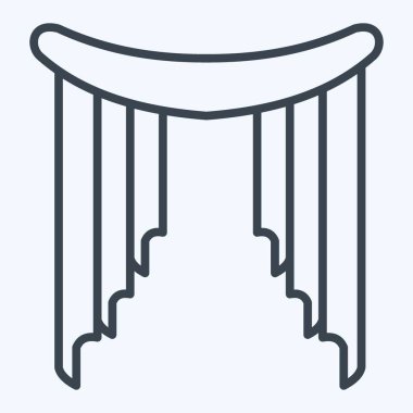 Simge Balık Kuyruğu. Perde sembolüyle ilgili. Sıra tarzı. Basit dizayn edilebilir. Basit resimleme