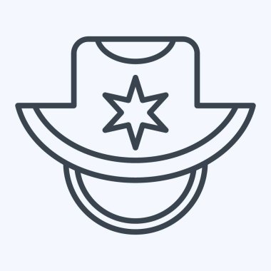 Simge güneş şapkası. Şapka sembolüyle ilgili. Sıra tarzı. Basit dizayn edilebilir. Basit resimleme