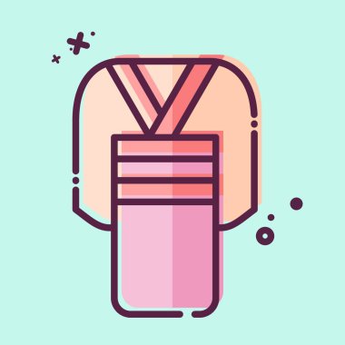 Simge Kimono. Sakura Festivali sembolüyle ilgili. MBE tarzı. Basit dizayn edilebilir. Basit resimleme