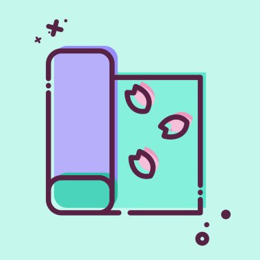 Simge halısı. Sakura Festivali sembolüyle ilgili. MBE tarzı. Basit dizayn edilebilir. Basit resimleme