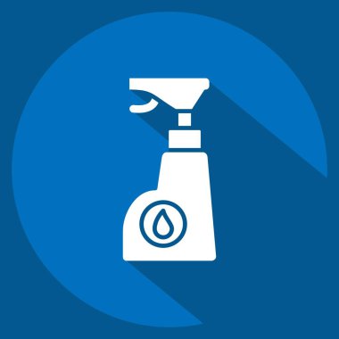 Simgesel Kimya. Çamaşır sembolüyle ilgili. Uzun gölge tarzı. Basit dizayn edilebilir. Basit resimleme