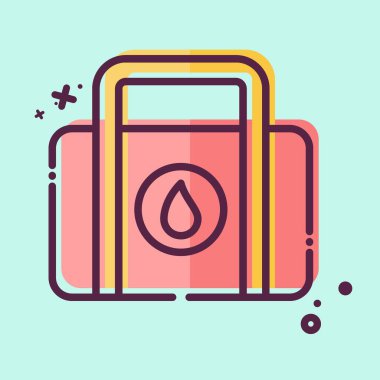 Simge Giysi Çantası. Çamaşır sembolüyle ilgili. MBE tarzı. Basit dizayn edilebilir. Basit resimleme