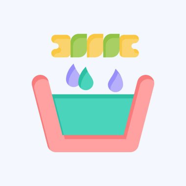 Simge Dönen Kıyafetler. Çamaşır sembolüyle ilgili. Düz stil. Basit dizayn edilebilir. Basit resimleme